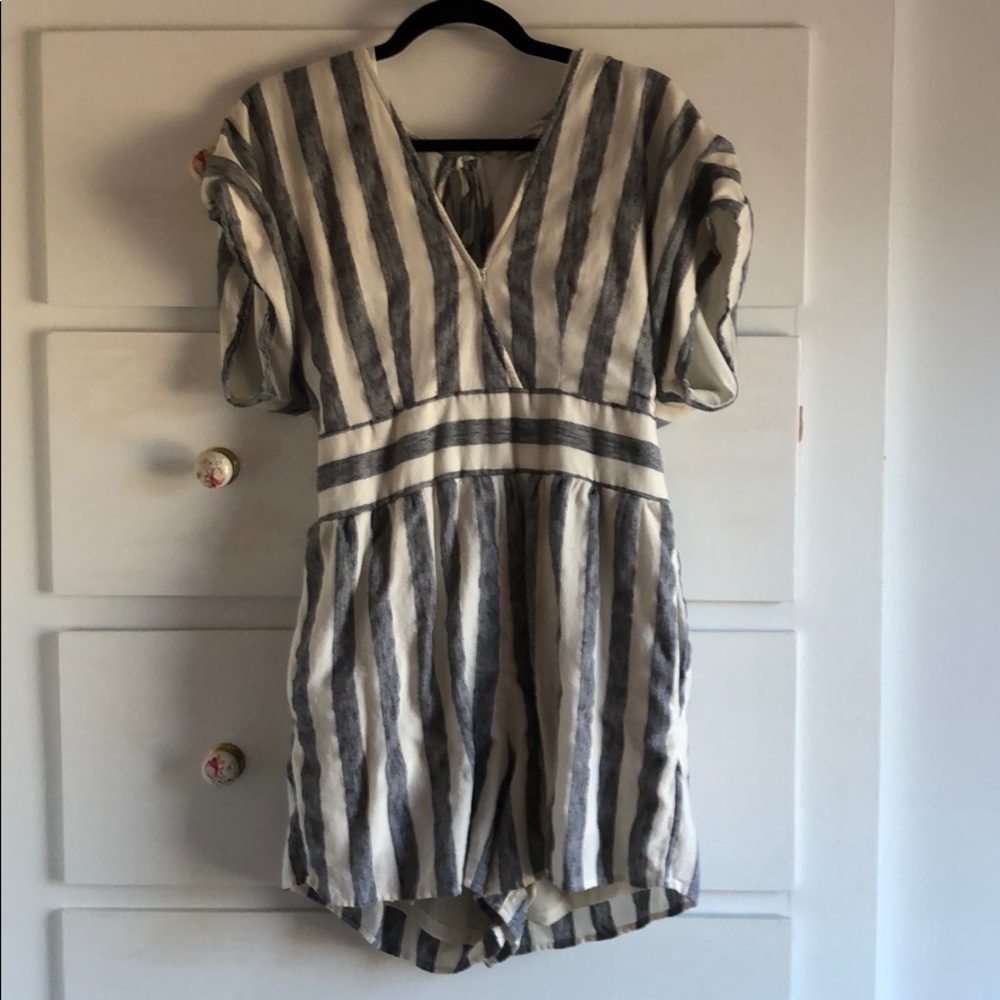 American Eagle Striped Romper
